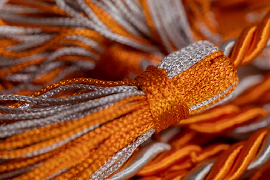 ORANGE, ORANGE, SILVER GRADUATION CORD, HONOR CORD