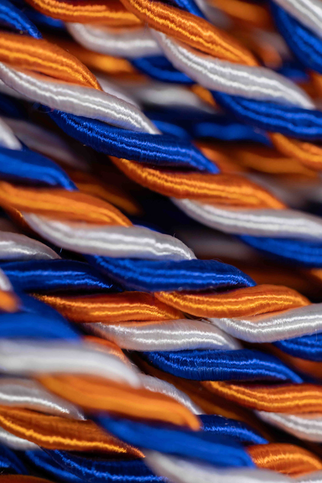 ORANGE, ROYAL BLUE, WHITE GRADUATION CORD, HONOR CORD