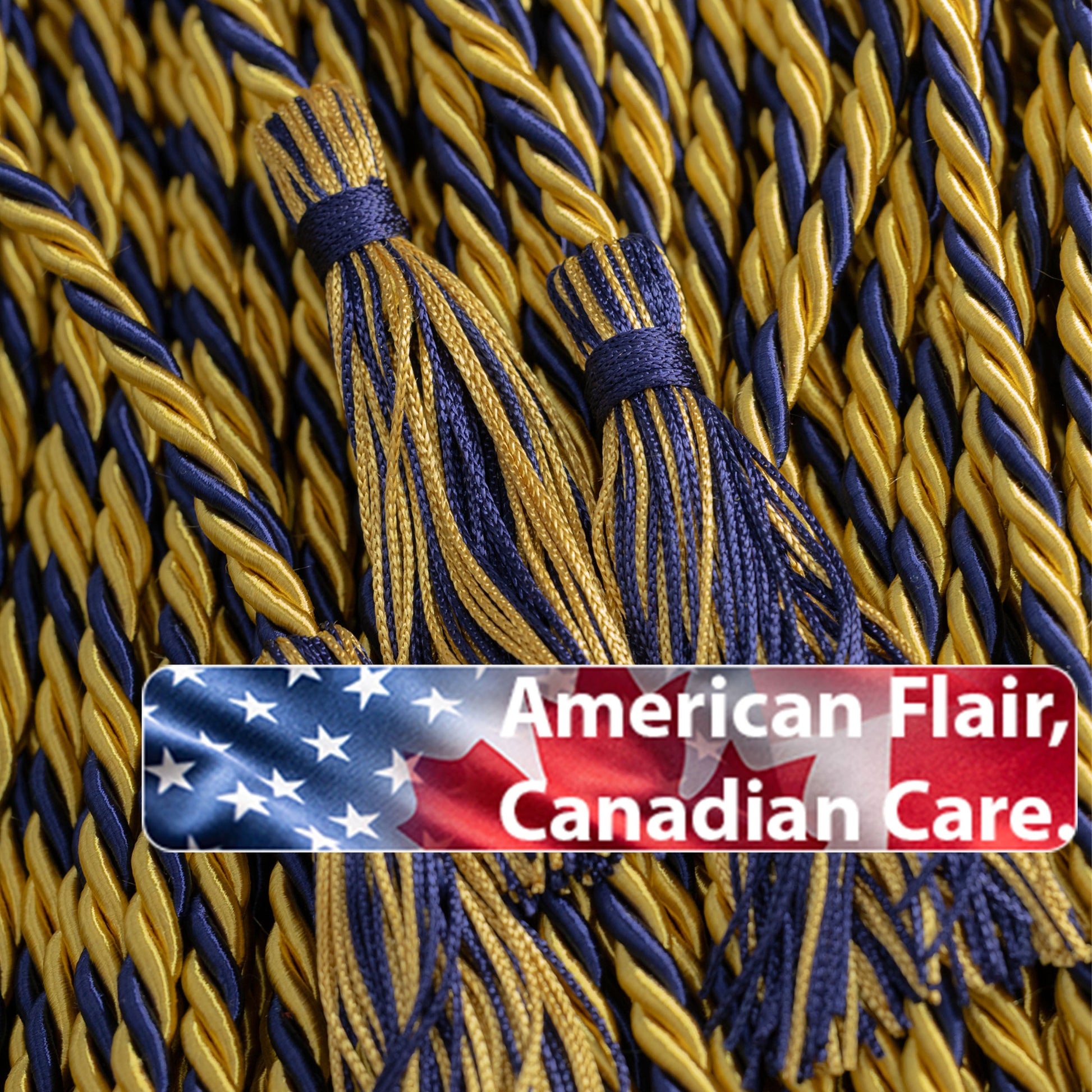 OLD GOLD, OLD GOLD, NAVY GRADUATION CORD, HONOR CORD