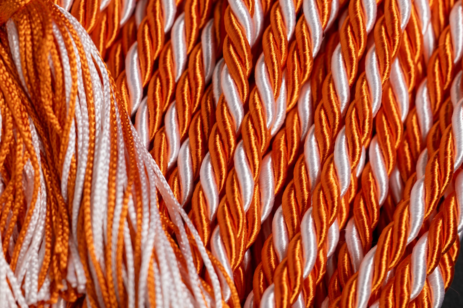 ORANGE, ORANGE, WHITE GRADUATION CORD, HONOR CORD