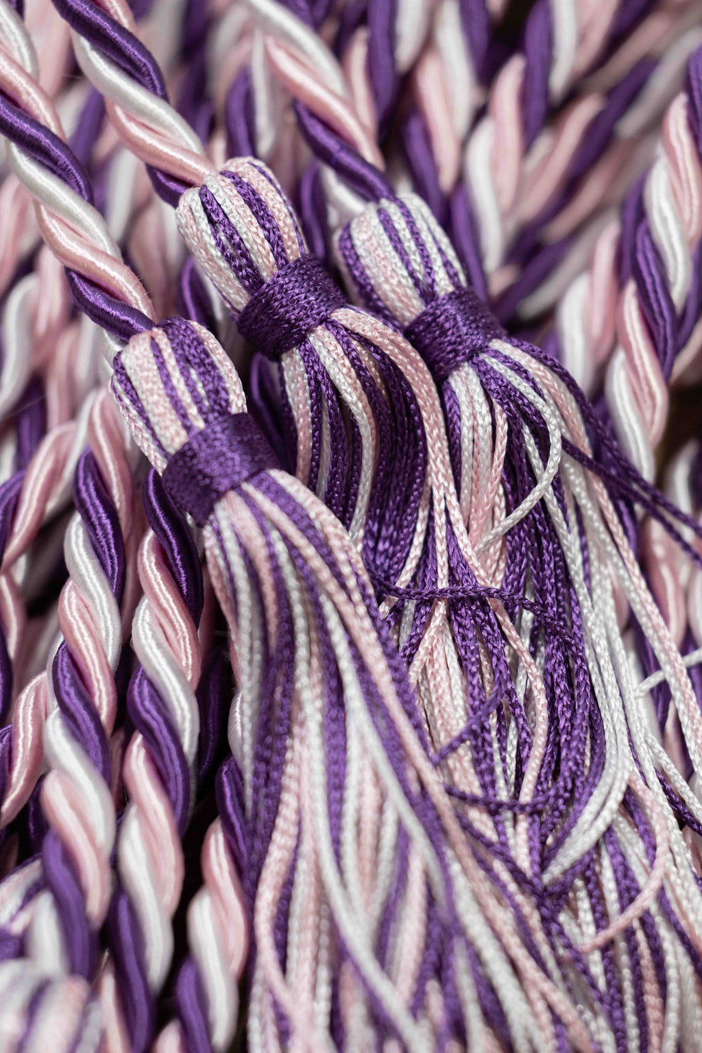 PINK, PURPLE, WHITE GRADUATION CORD, HONOR CORD