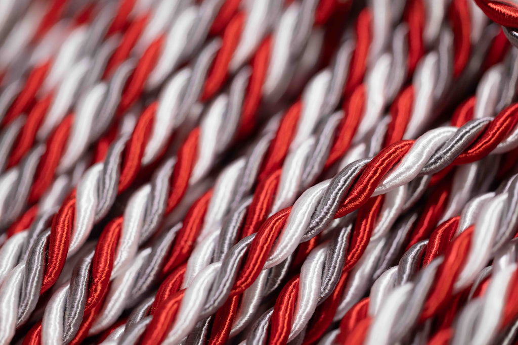 PLATINUM, RED, WHITE GRADUATION CORD, HONOR CORD