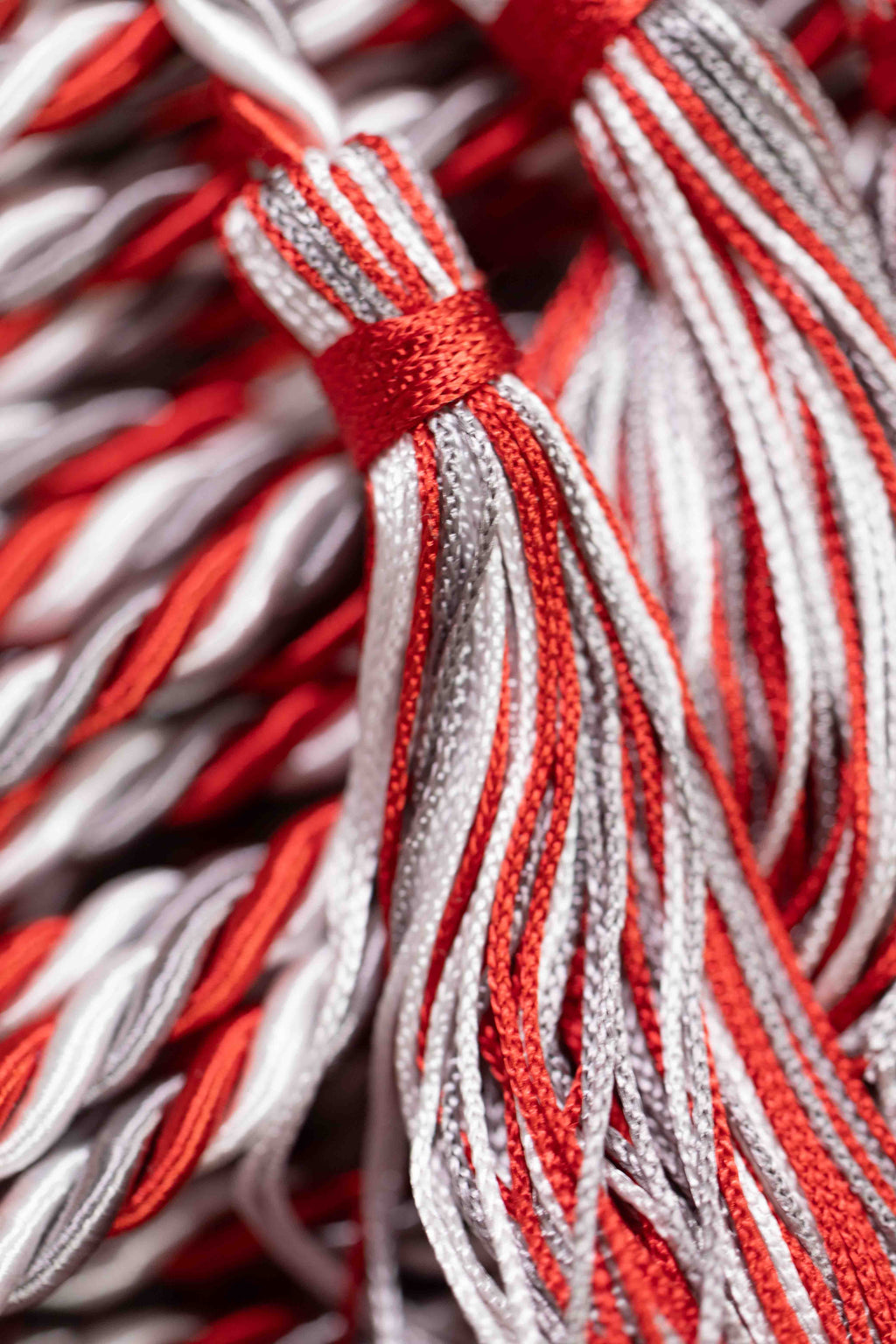 PLATINUM, RED, WHITE GRADUATION CORD, HONOR CORD