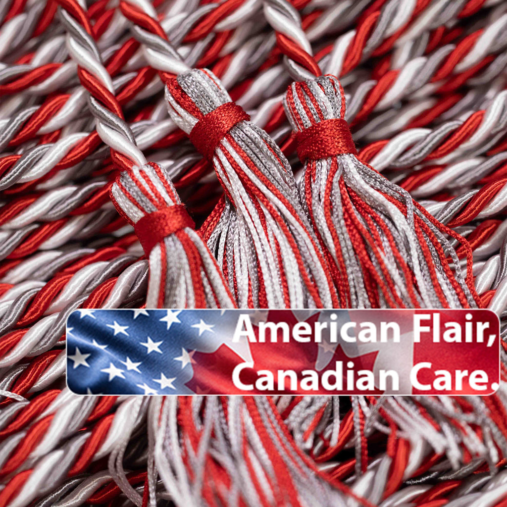 PLATINUM, RED, WHITE GRADUATION CORD, HONOR CORD