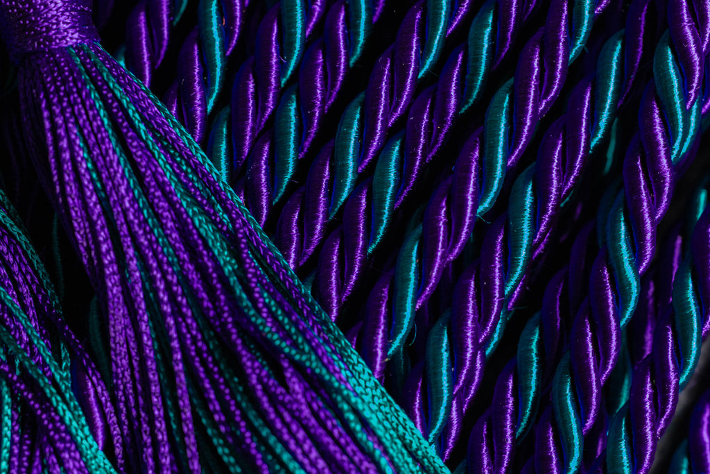 Purple, Teal, Teal Graduation Honor Cords