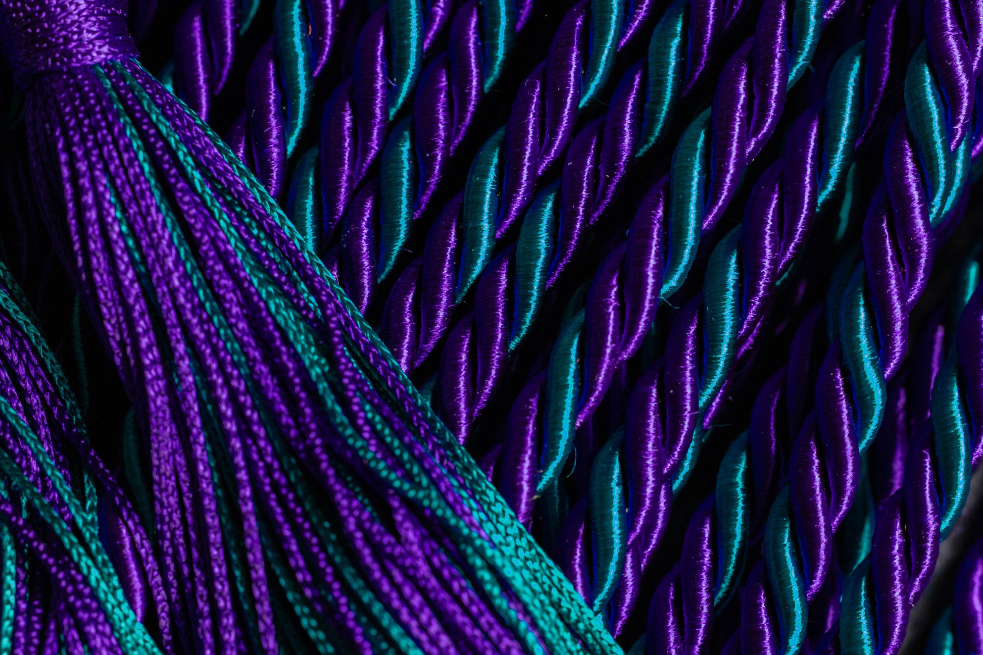 Purple, Teal, Teal Graduation Honor Cords