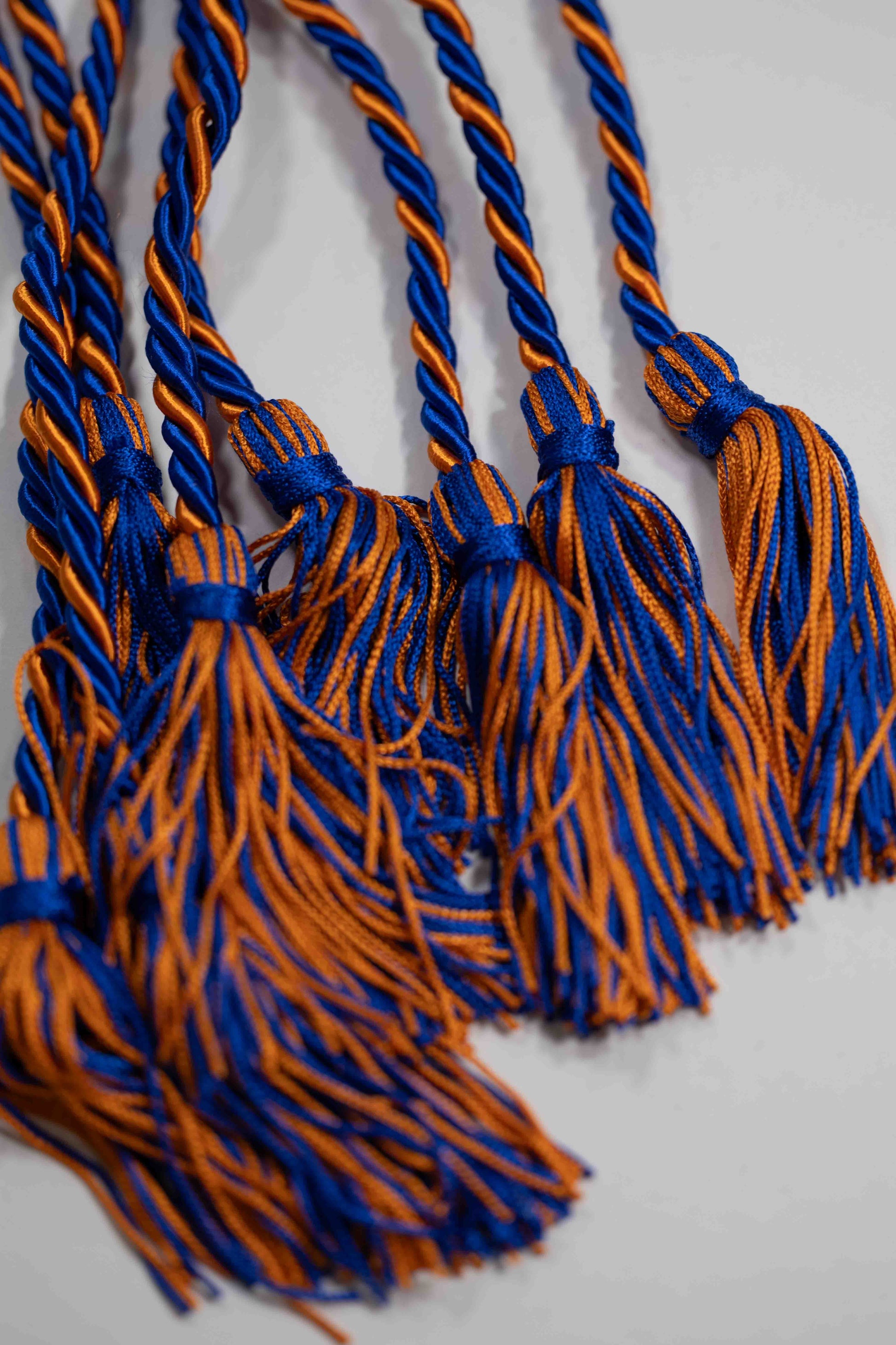 ROYAL BLUE, BURNT ORANGE, BURNT ORANGE GRADUATION CORD, HONOR CORD