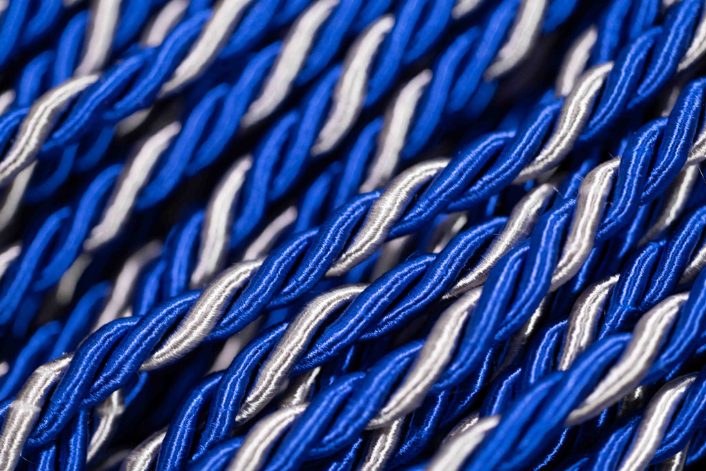 ROYAL BLUE, ROYAL BLUE, SILVER GRADUATION CORD, HONOR CORD