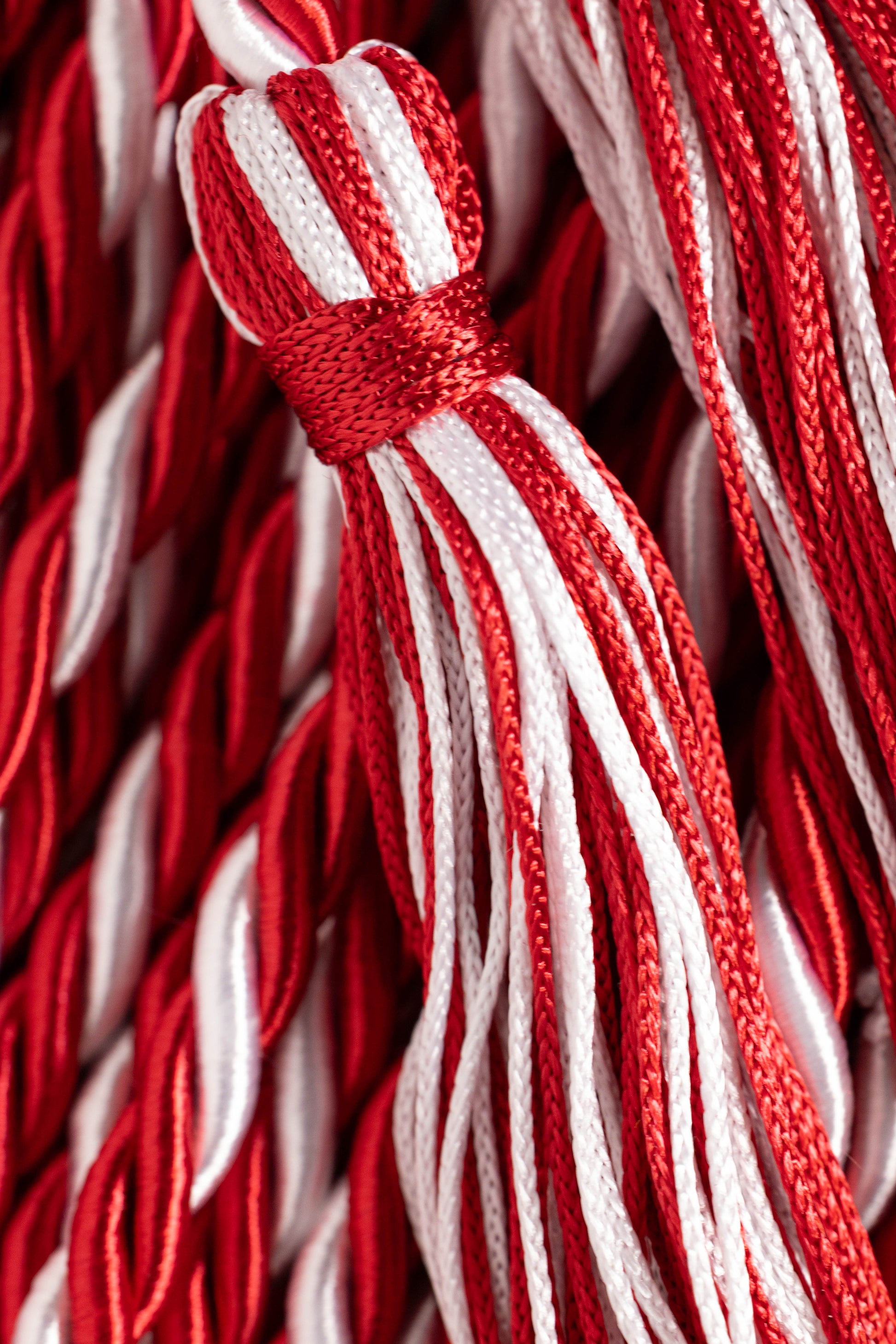 RED, RED, WHITE GRADUATION CORD, HONOR CORD