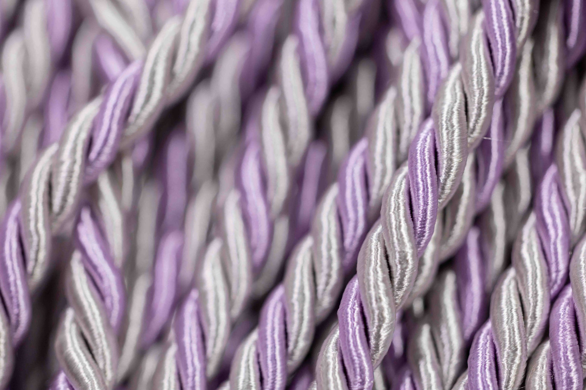 Silver, Silver, Lilac Graduation Honor Cord