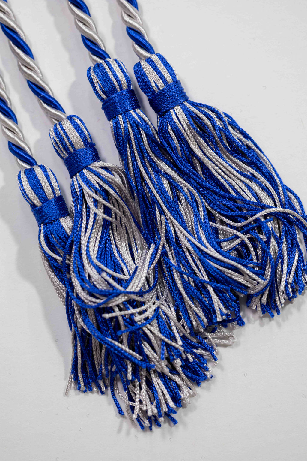 SILVER, SILVER, ROYAL BLUE GRADUATION CORD, HONOR CORD
