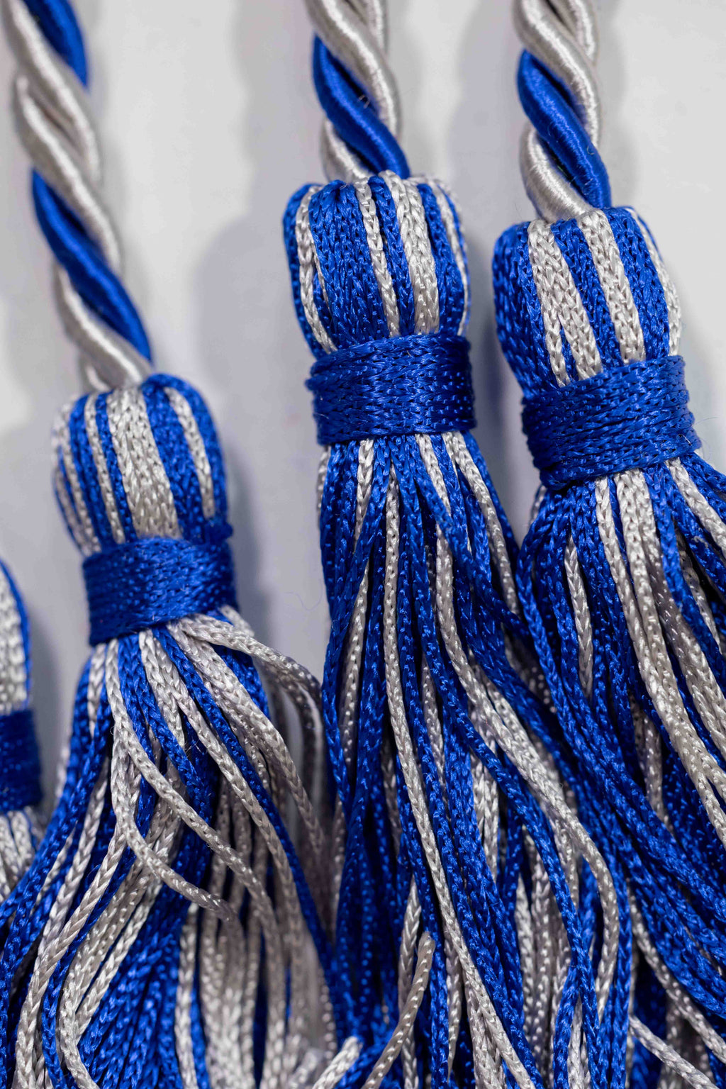 SILVER, SILVER, ROYAL BLUE GRADUATION CORD, HONOR CORD