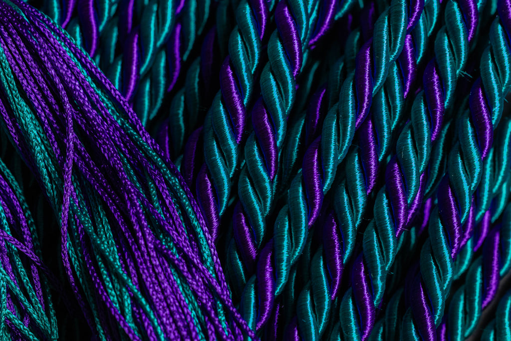Teal, Teal, Purple Graduation Honor Cords