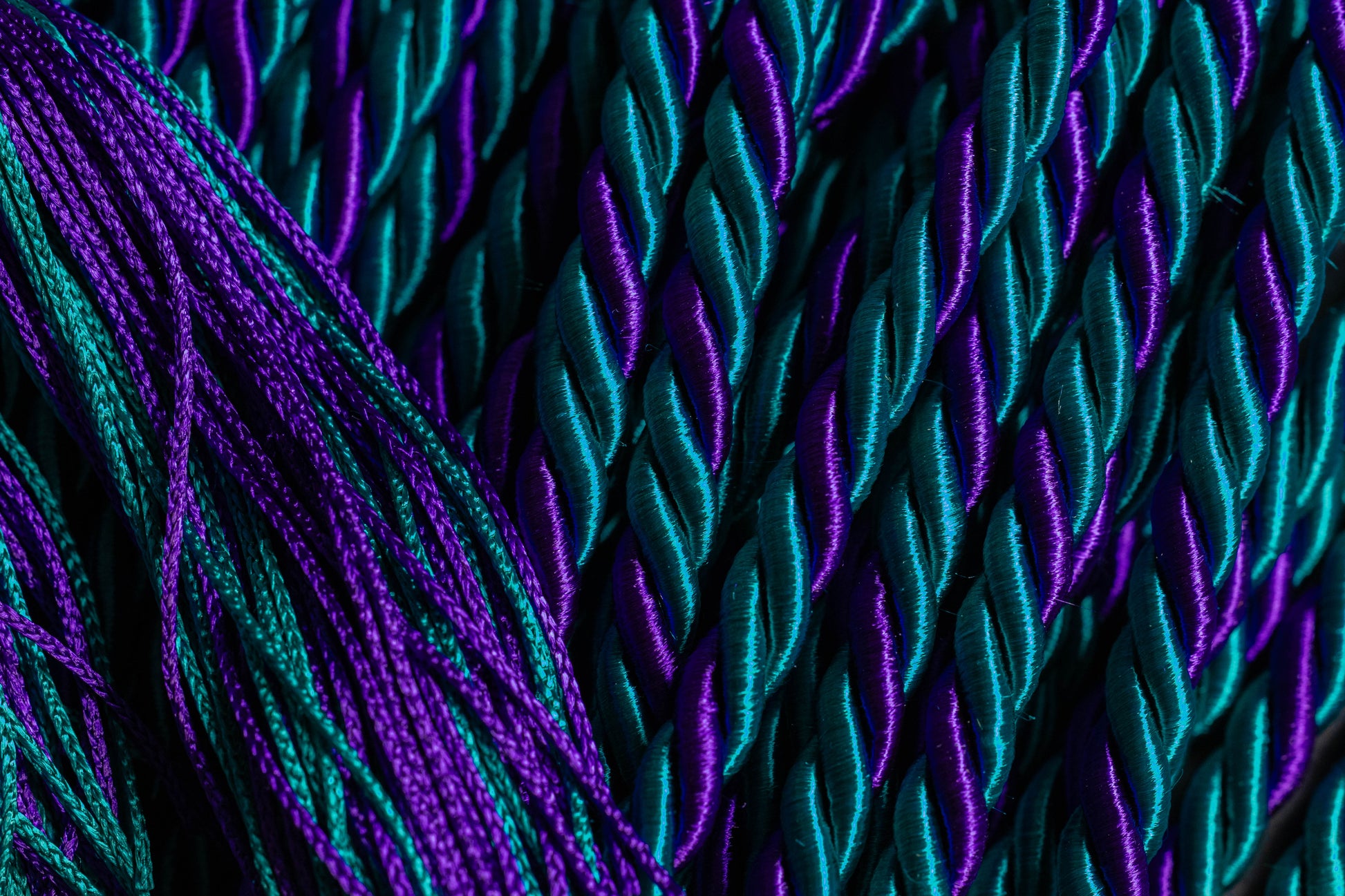 Teal, Teal, Purple Graduation Honor Cords
