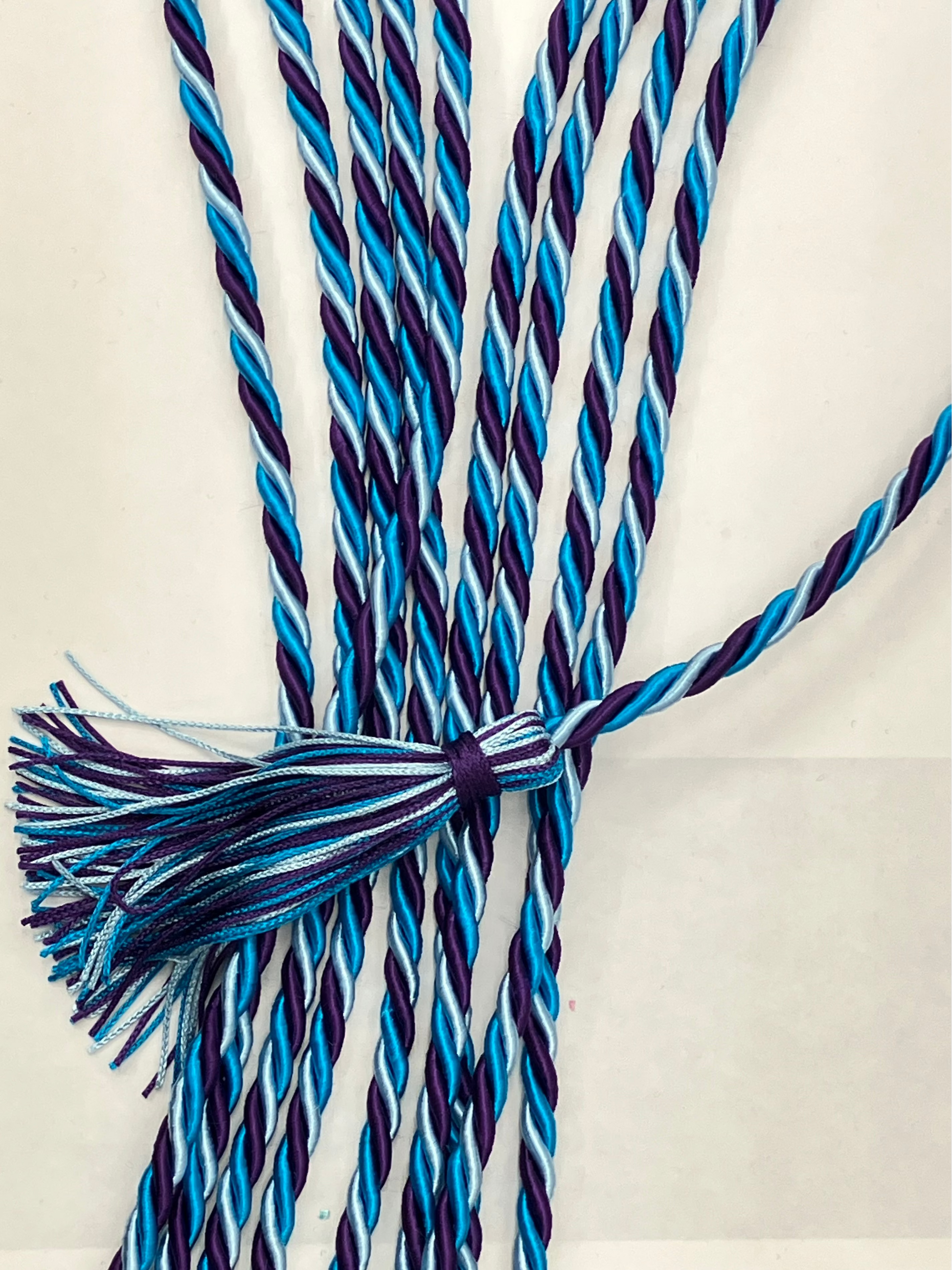 PEACOCK, PURPLE, LIGHT BLUE GRADUATION CORD, HONOR CORD