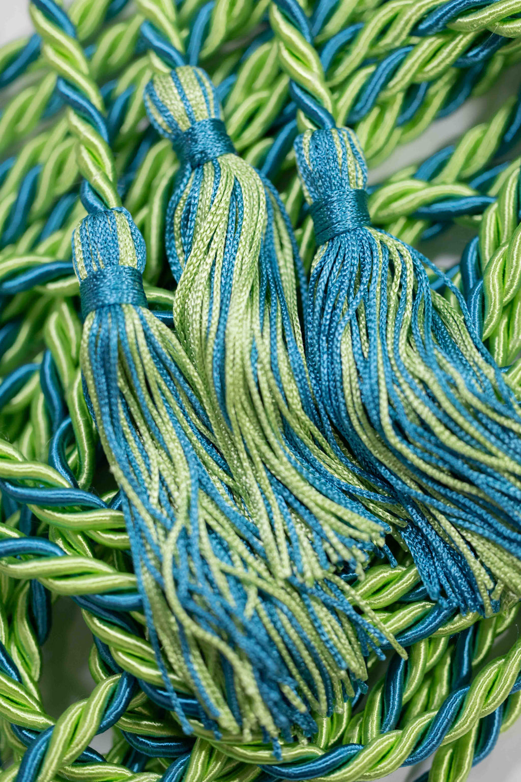 LIME GREEN, LIME GREEN, MING BLUE GRADUATION CORD, HONOR CORD