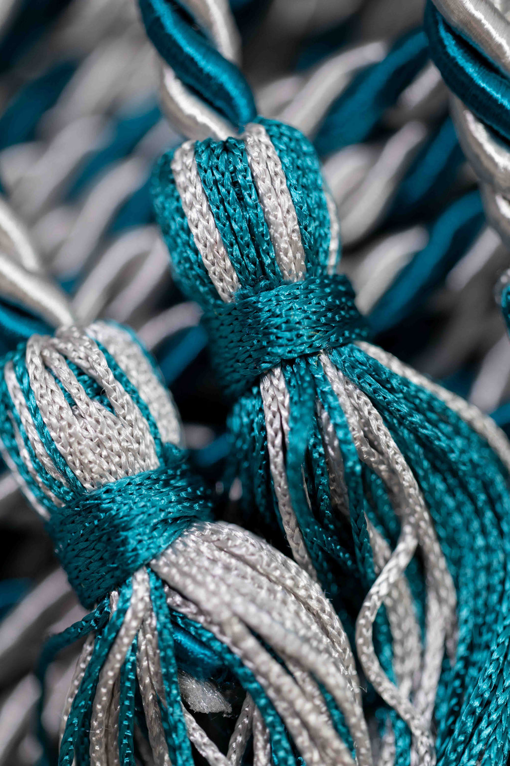 SILVER, SILVER, TEAL GRADUATION CORD, HONOR CORD