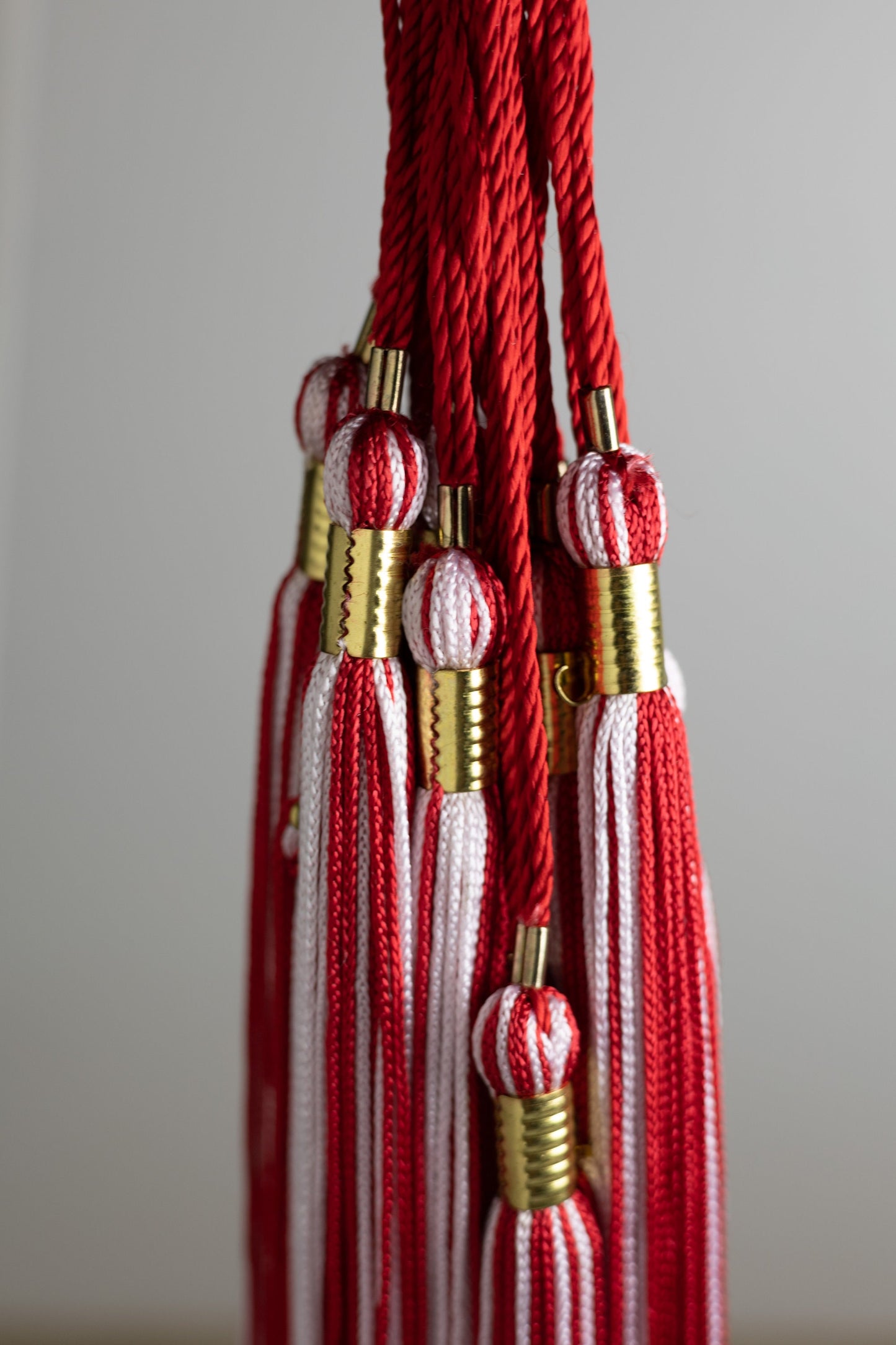 Red and White  Graduation Tassel (add your very own year)