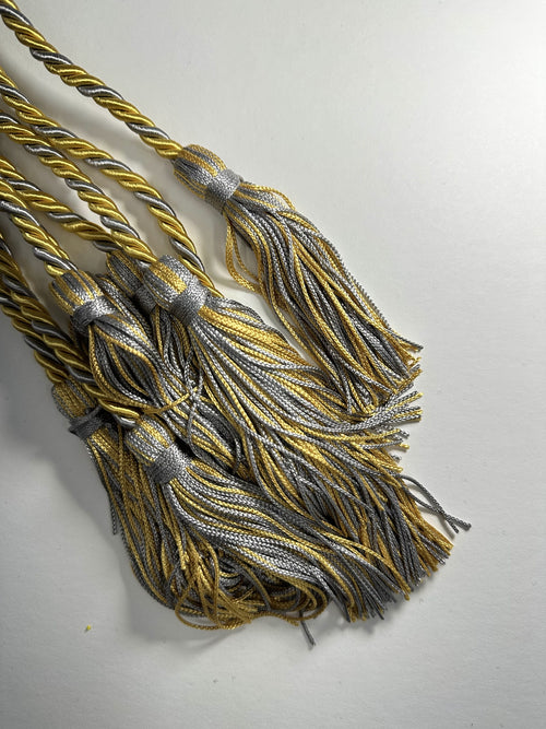 Antique Gold, Antique Gold, Platinum Graduation Honor Cord