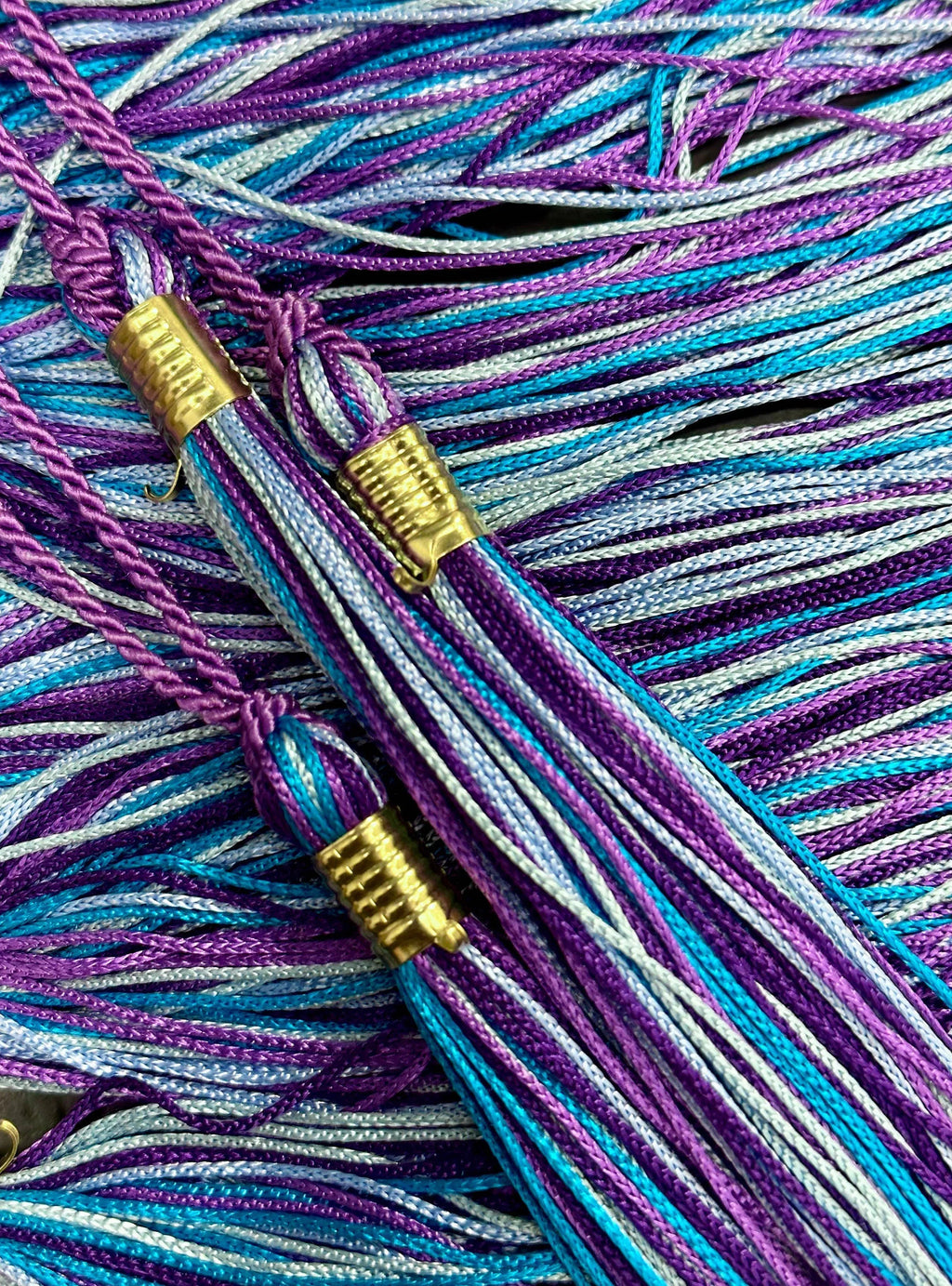 Purple, Violet, Ocean blue, Sky Blue, light Blue 5 color Graduation Tassel (add your very own year)
