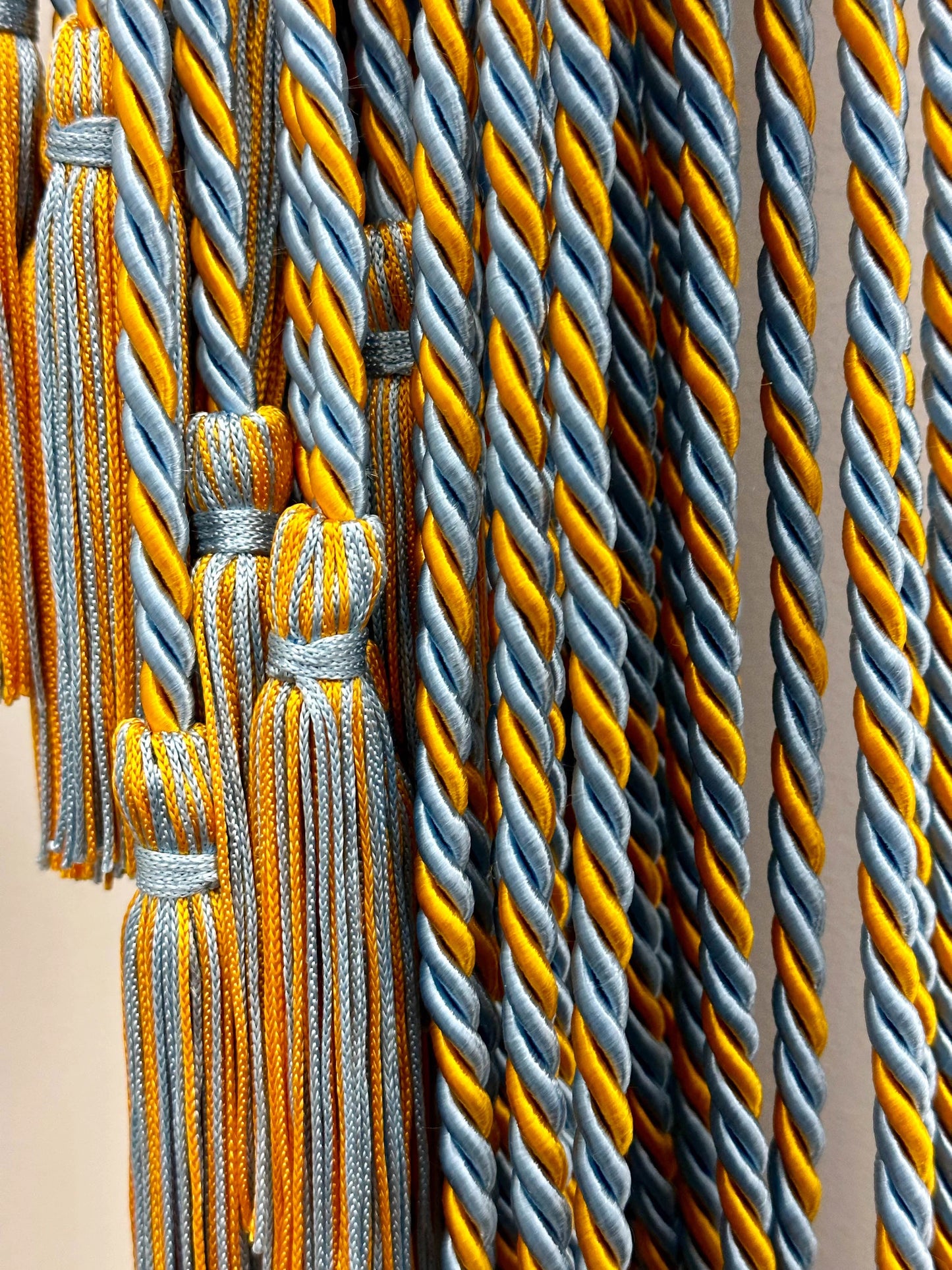 Graduation Cord - Apricot Orange, Light Blue, Light Blue