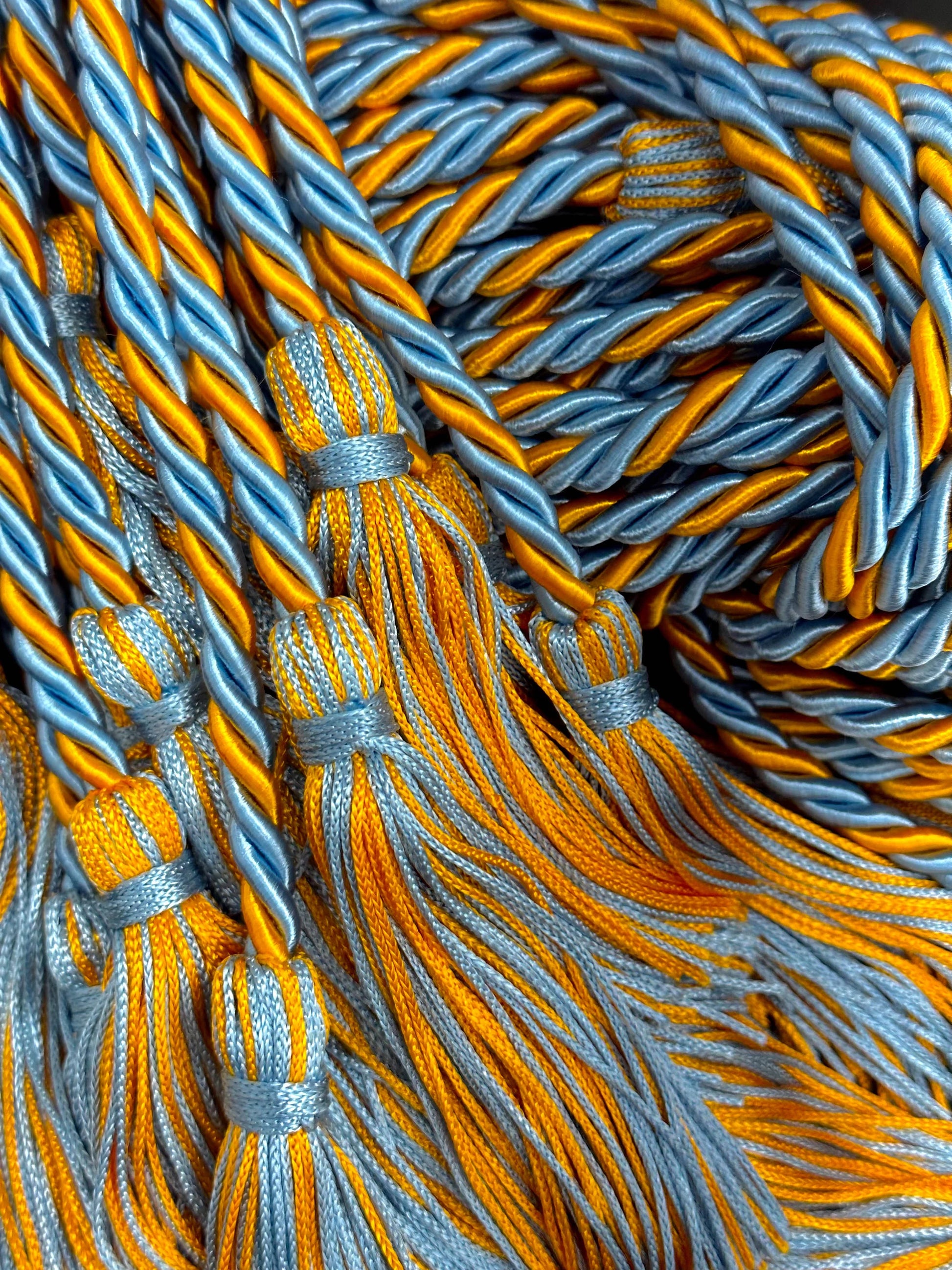 Light blue and Apricot honor cord