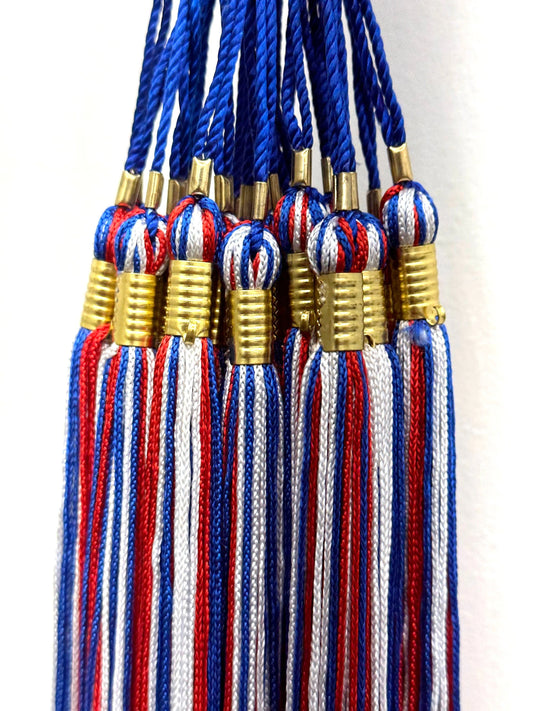 Red, White, Blue American Graduation Tassel (add your very own year)