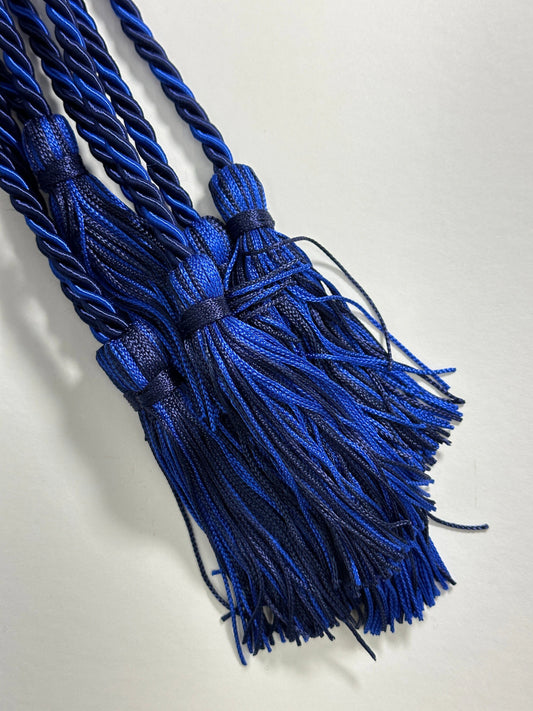 Navy Blue Graduation cord, Honor Cord, Twisted Cord