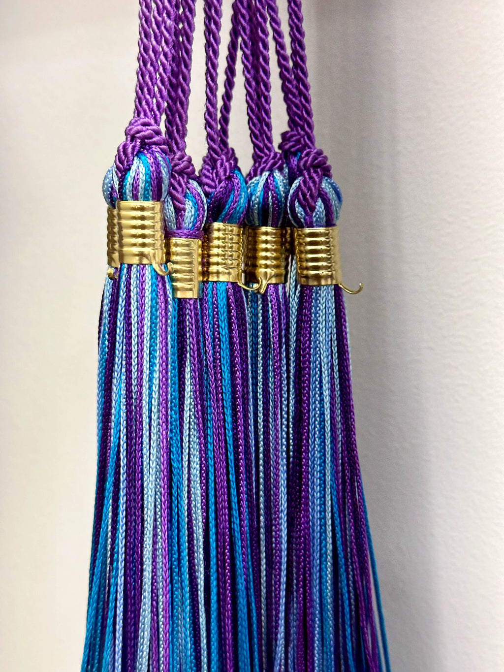 Purple, Violet, Ocean blue, Sky Blue, light Blue 5 color Graduation Tassel (add your very own year)