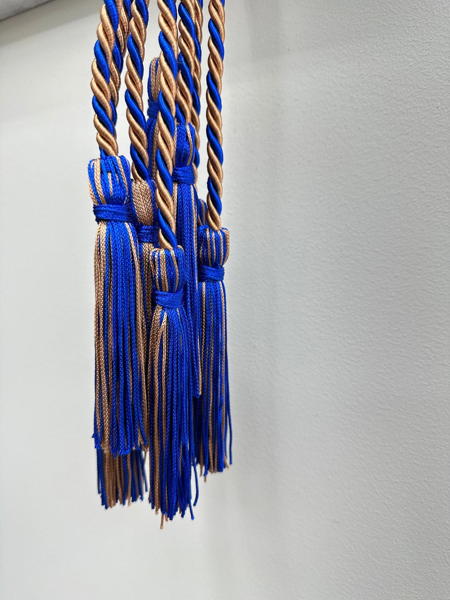 Beige, Brown, Royal blue Graduation Cord Honor Cords twisted Cord