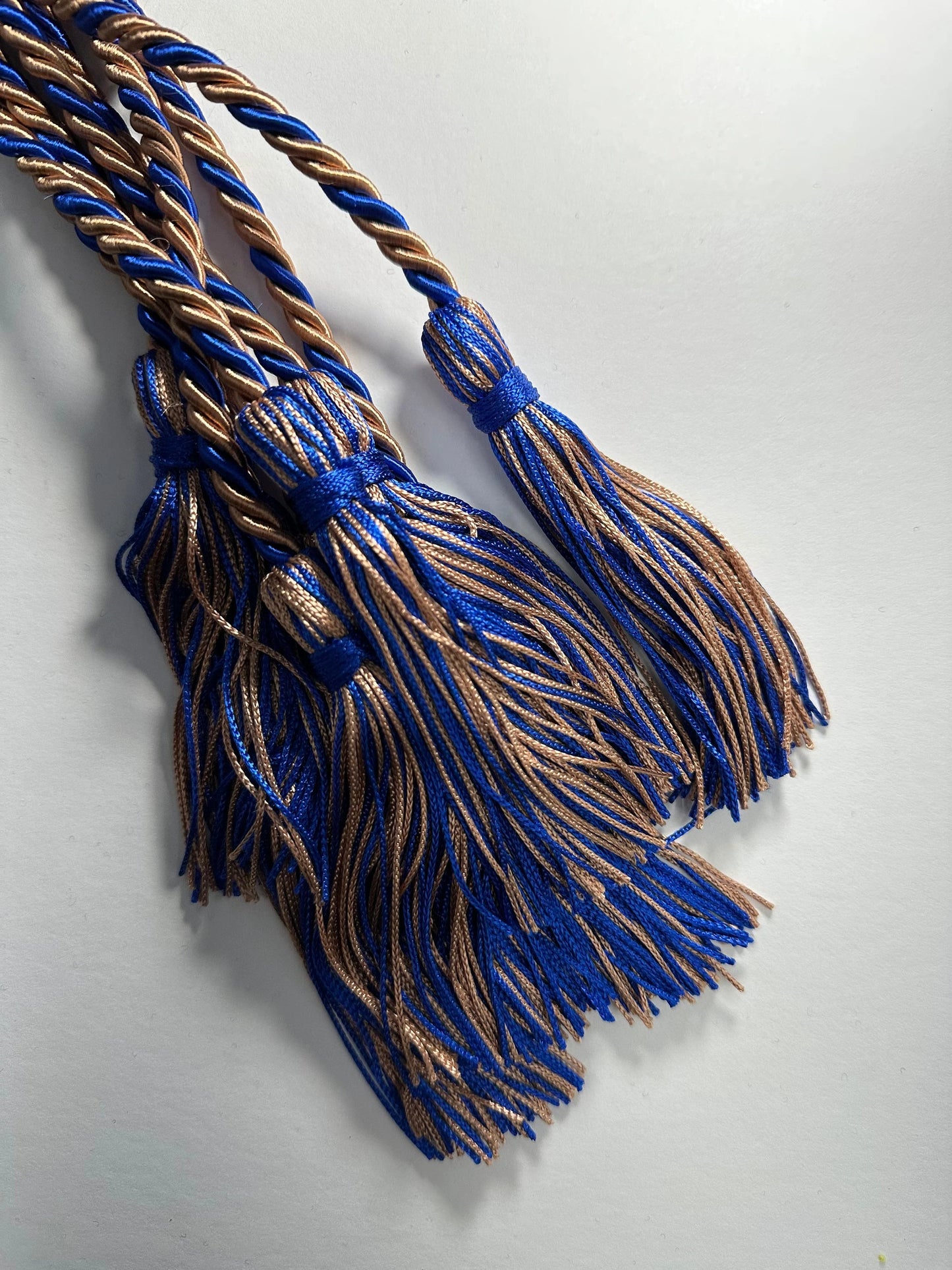 Beige, Brown, Royal blue Graduation Cord Honor Cords twisted Cord