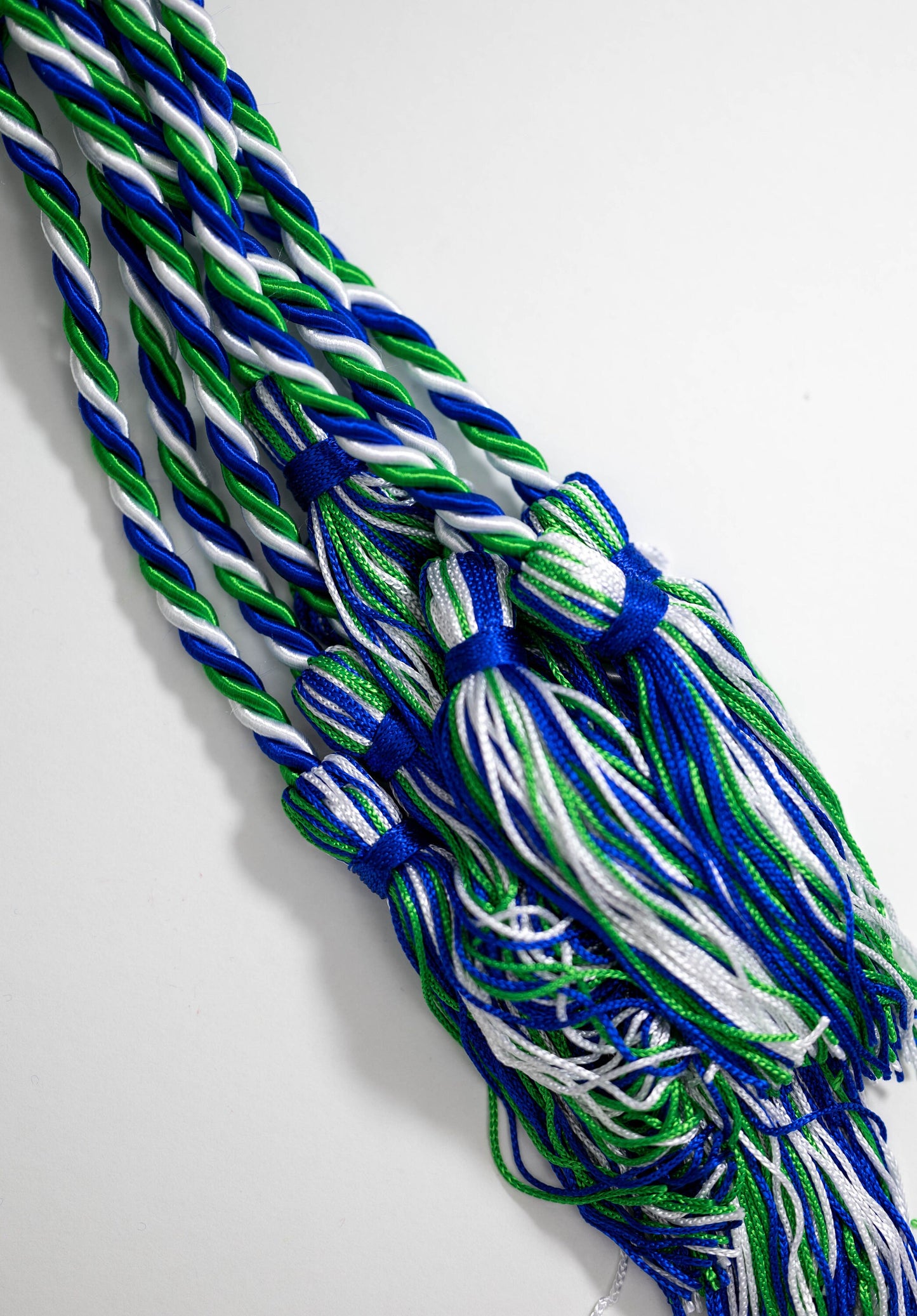 Blue, Green, Silver Graduation cord, Honor Cord