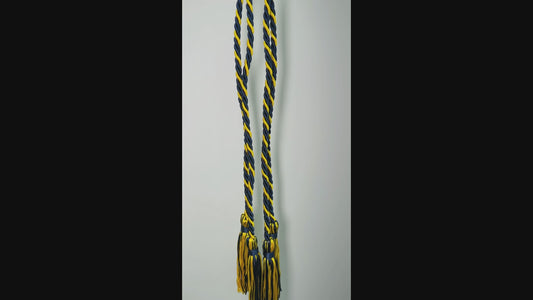 Navy , Gold Honor cord Graduation Cord Honor Cords twisted Cord