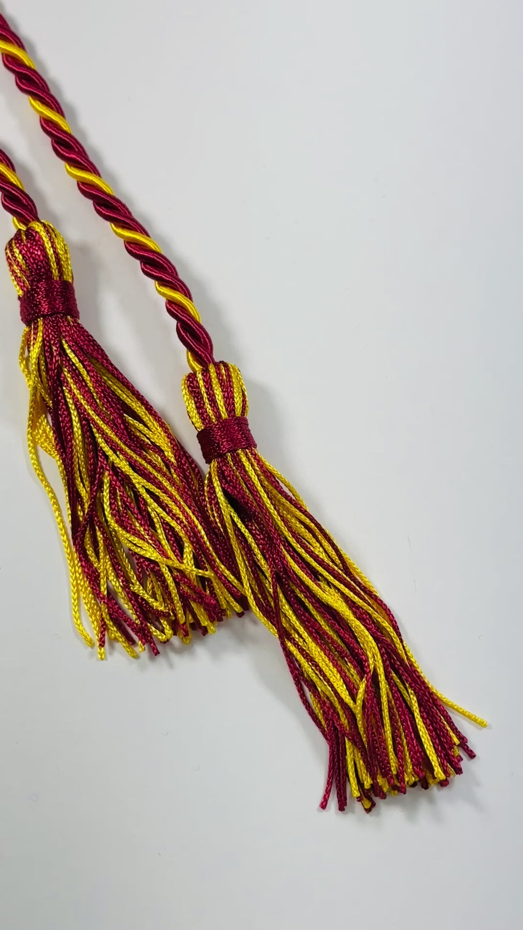 Maroon, Maroon, Old Gold Graduation cord, Honor Cord