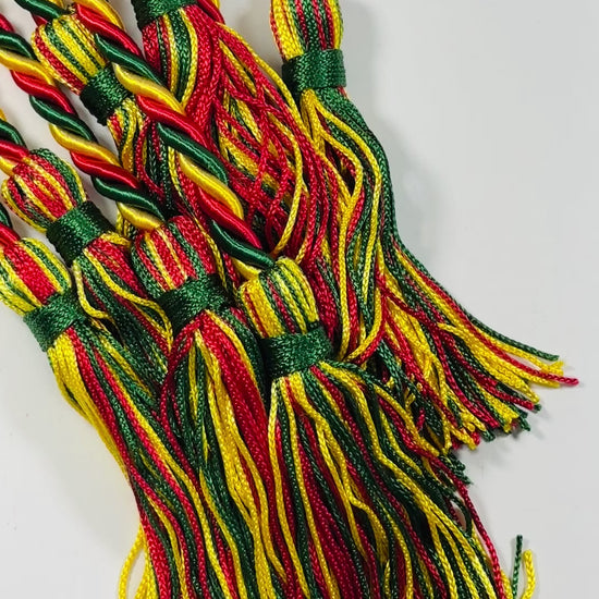 red green yellow graduation honor cord