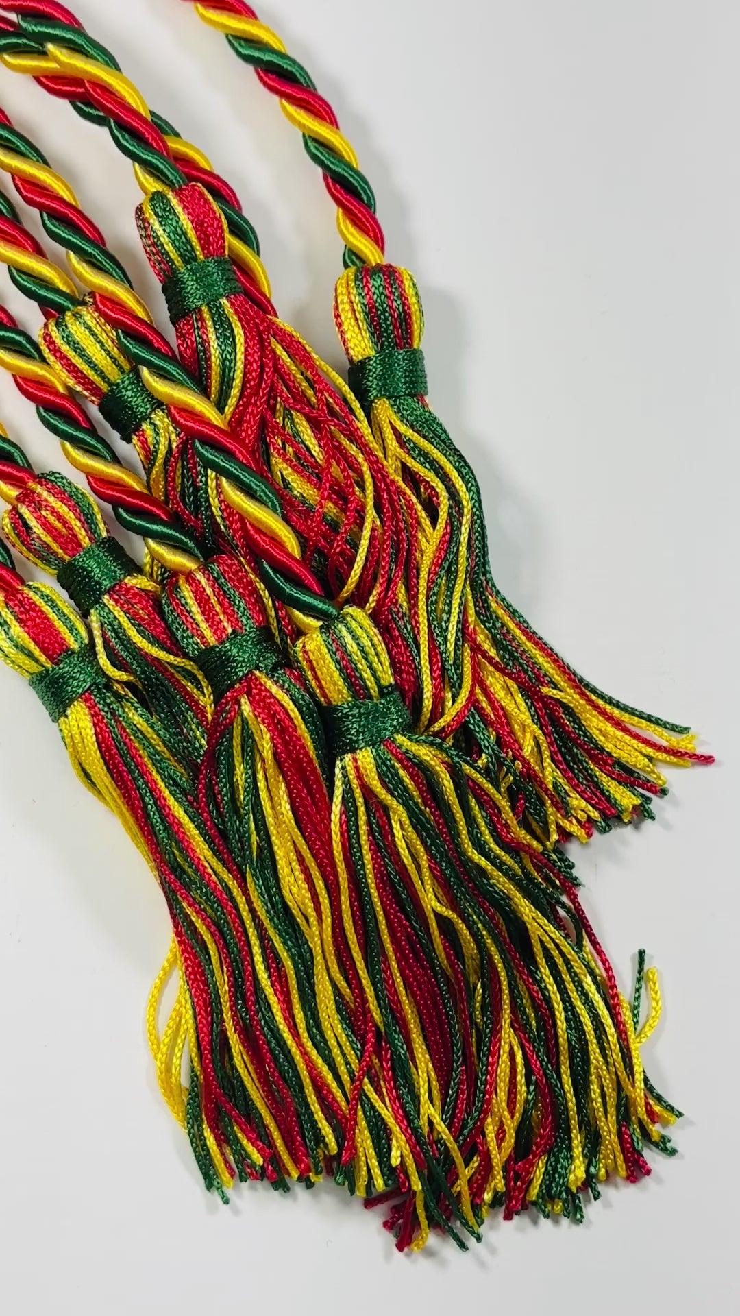 red green yellow graduation honor cord