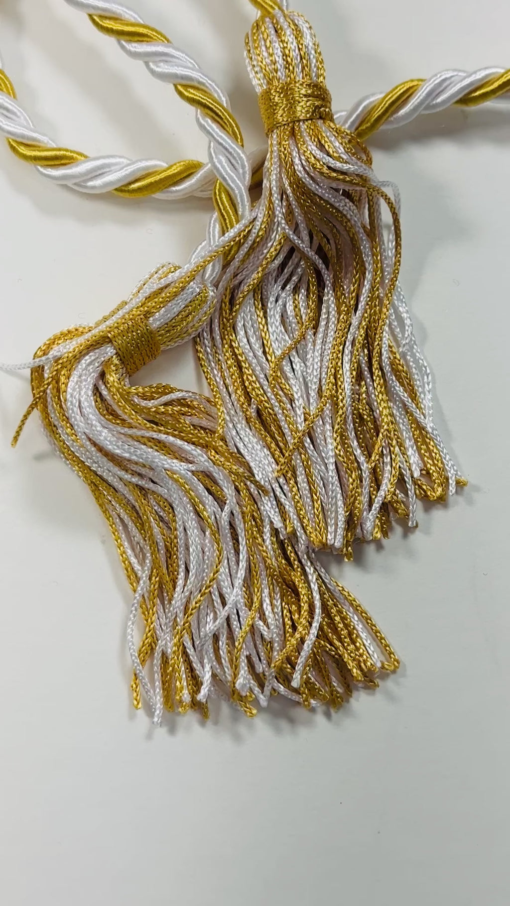 White, White, Old Gold Graduation cord, Honor Cord