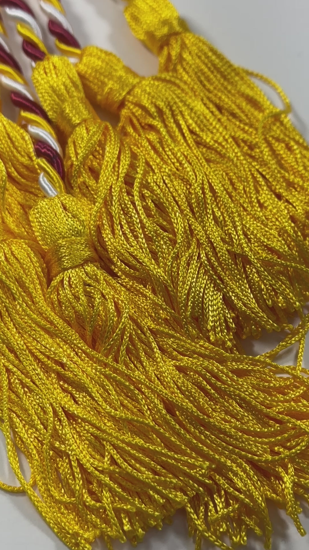 Cardinal Red, Gold, White With Gold Tassel Graduation cord, Honor Cord