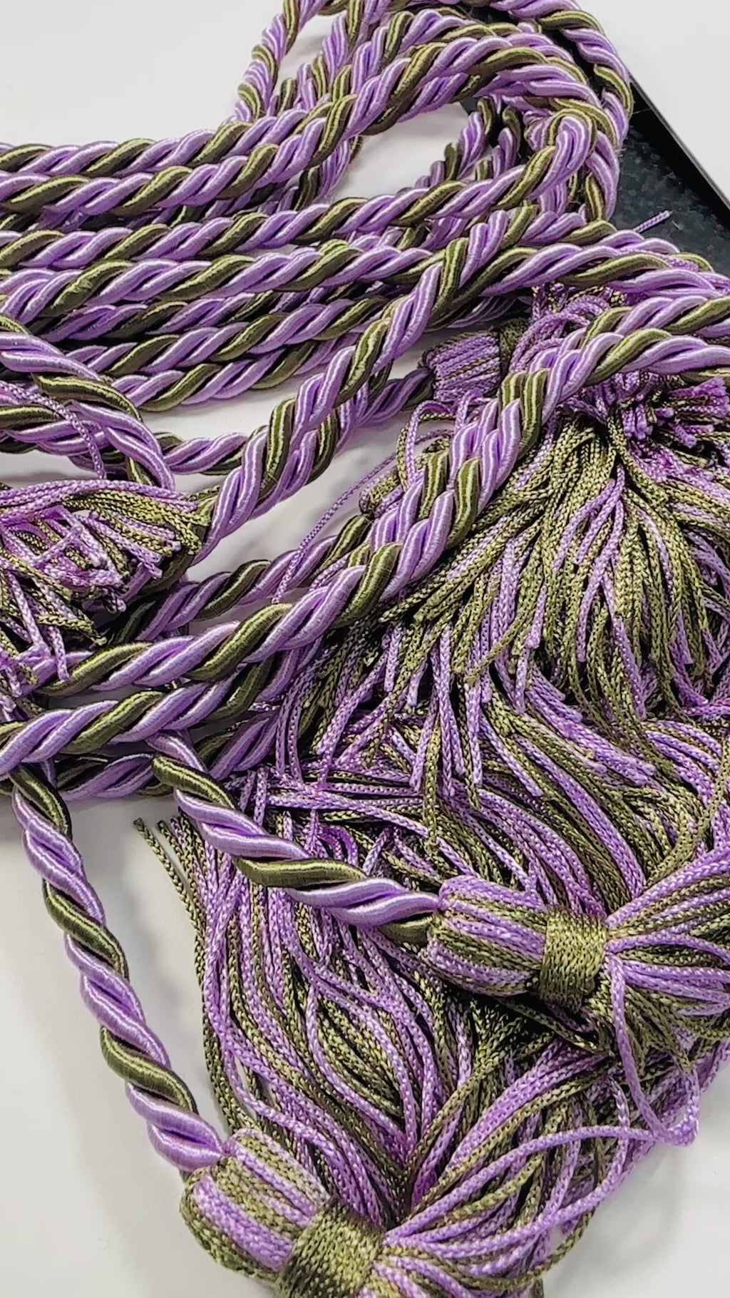 Lilac and Olive Graduation cord, Honor Cord